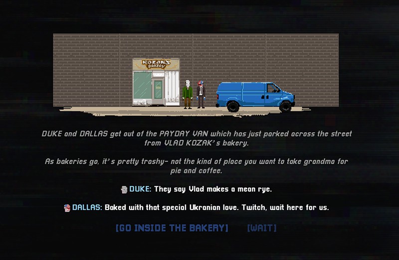 Play for free while it's online and get free DLC for Payday 2: The Text Adventure