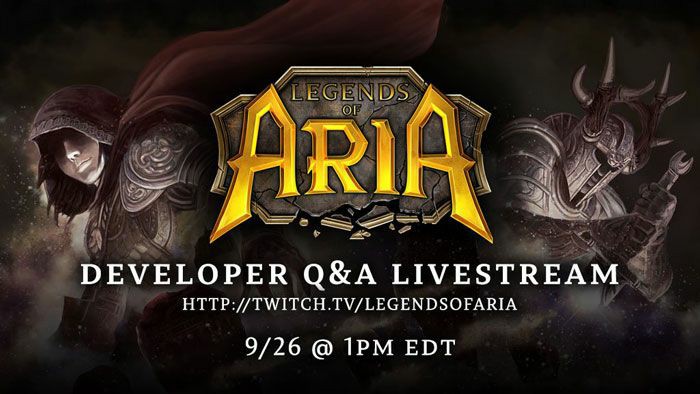 Legends of Aria Developer Start  Q&A On Thursday